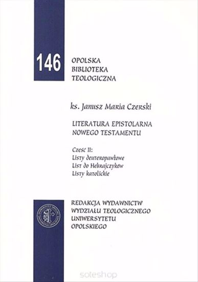 Obrazek Literatura epistolarna NT cz. II - OBT 146